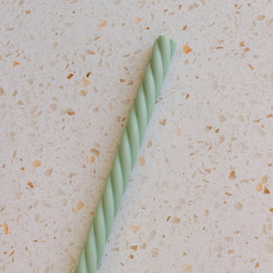 Twisted Dinner Candle - Mint Green