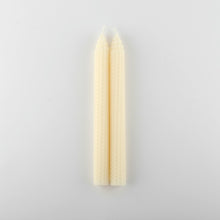 Load image into Gallery viewer, Ivory beeswax dinner candles