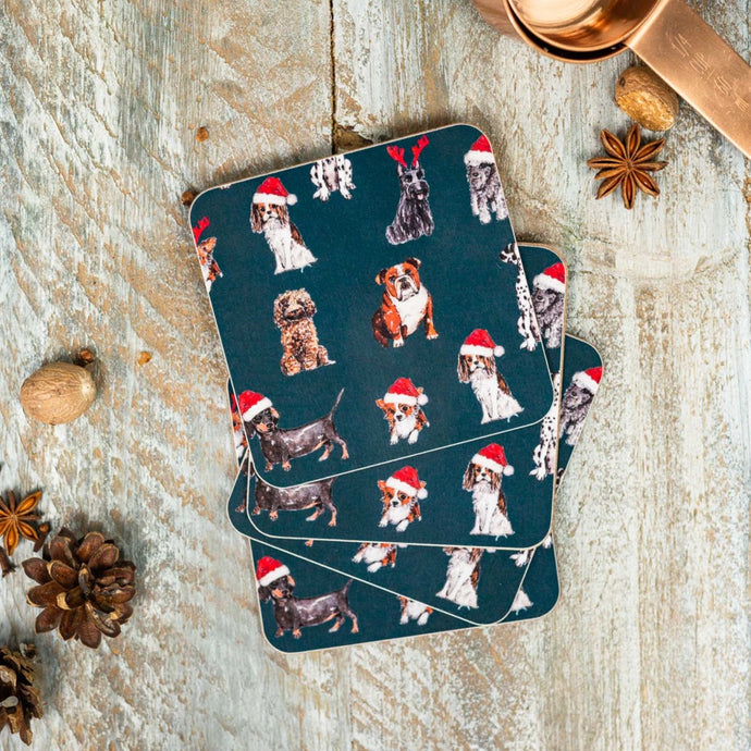 Christmas Dog Coasters