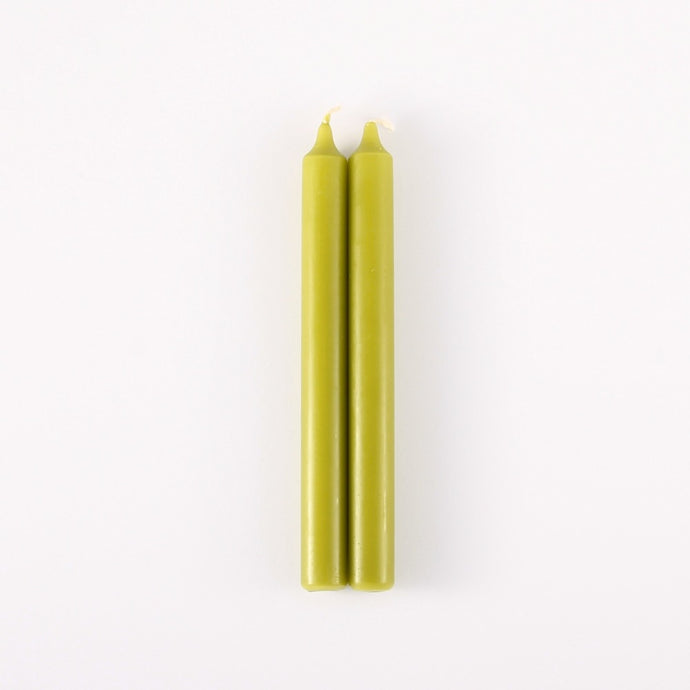 Olive Green Dinner Candles