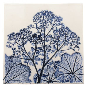 Pressed Leaf Wall Plaque - Blue