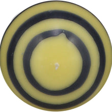 Load image into Gallery viewer, Small Striped Ball Candle - Olive, Indigo and Yellow