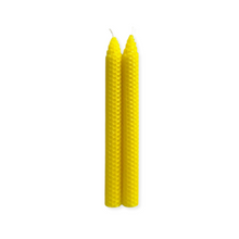 Load image into Gallery viewer, Beeswax Dinner Candles - Citrus Yellow