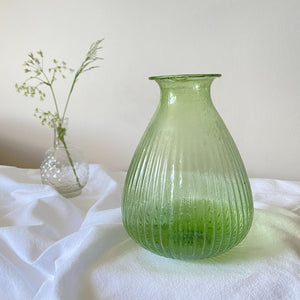 Ribbed Onion Vase - Green