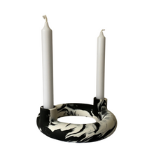 Load image into Gallery viewer, Round Candleholder - Black &amp; White